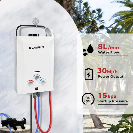 8 Liter Camplux Portable Water Heater