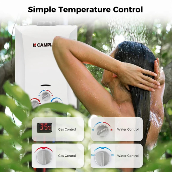8 Liter Camplux Portable Water Heater