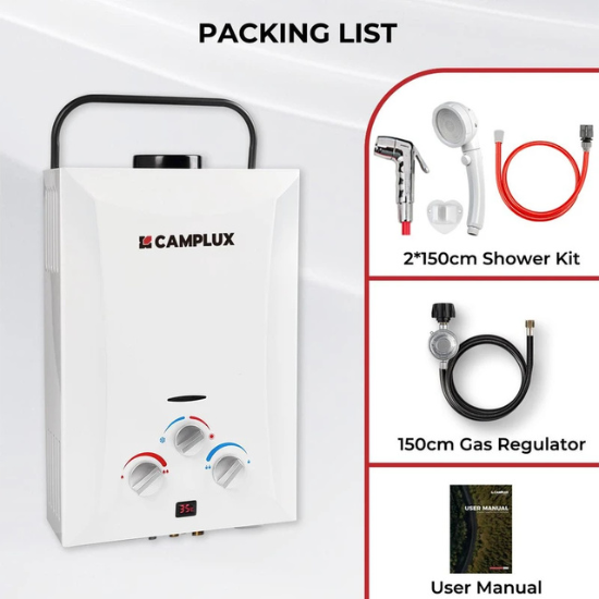 8 Liter Camplux Portable Water Heater