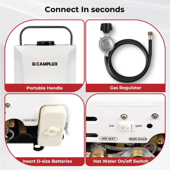 8 Liter Camplux Portable Water Heater