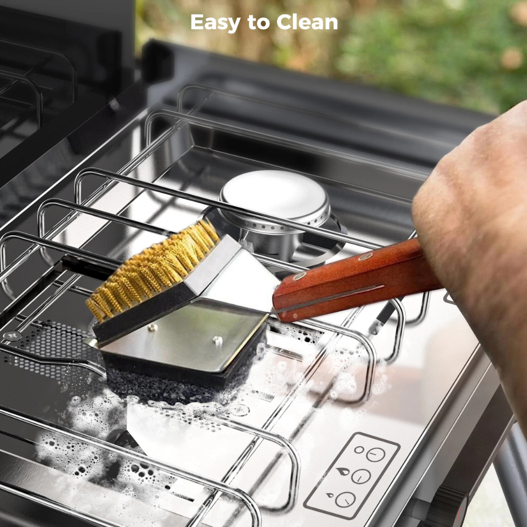 CAMPLUX Portable Camping Stove with Legs 2 Burner Gas Grill Butane BBQ Stove