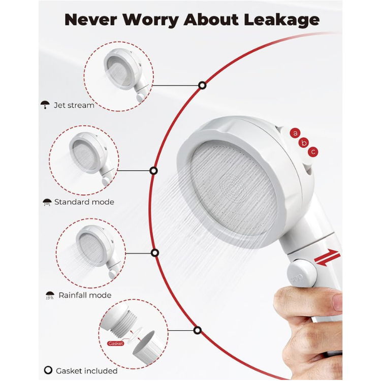 Hand Held Showerhead with 3.5M Hose, Portable Spray Shower Head, High Pressure with ON/Off Switch