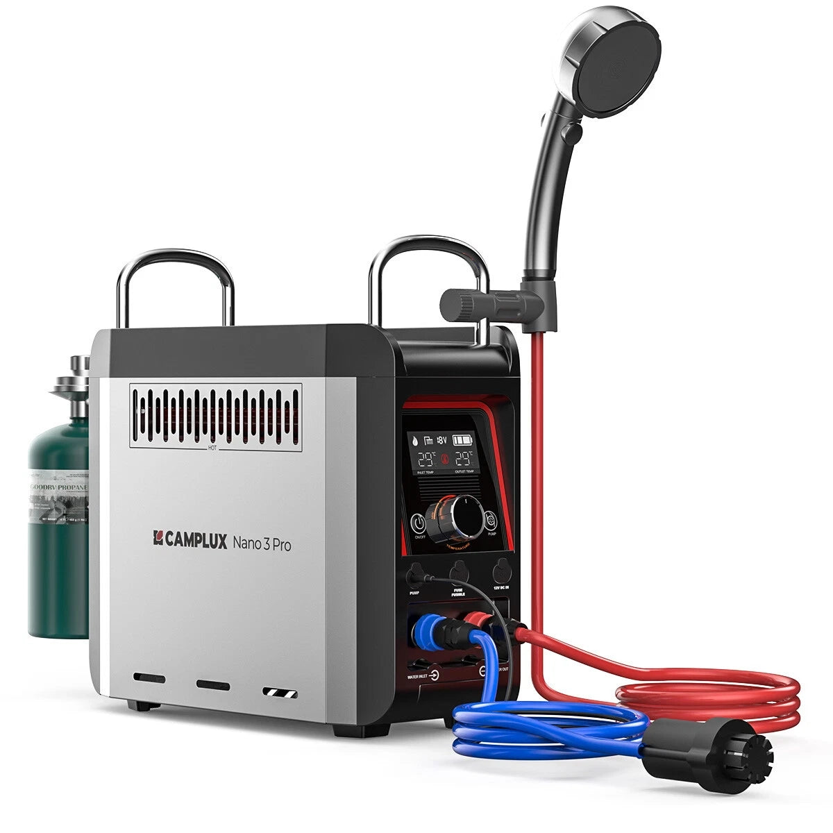 camplux nano 3 pro portable lpg water heater