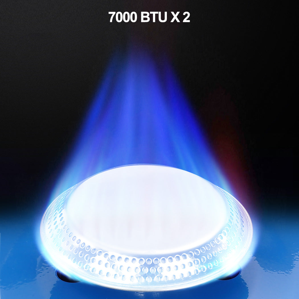 CAMPLUX Camping Stove 2 Burner Gas Portable Propane BBQ Supply Cooker