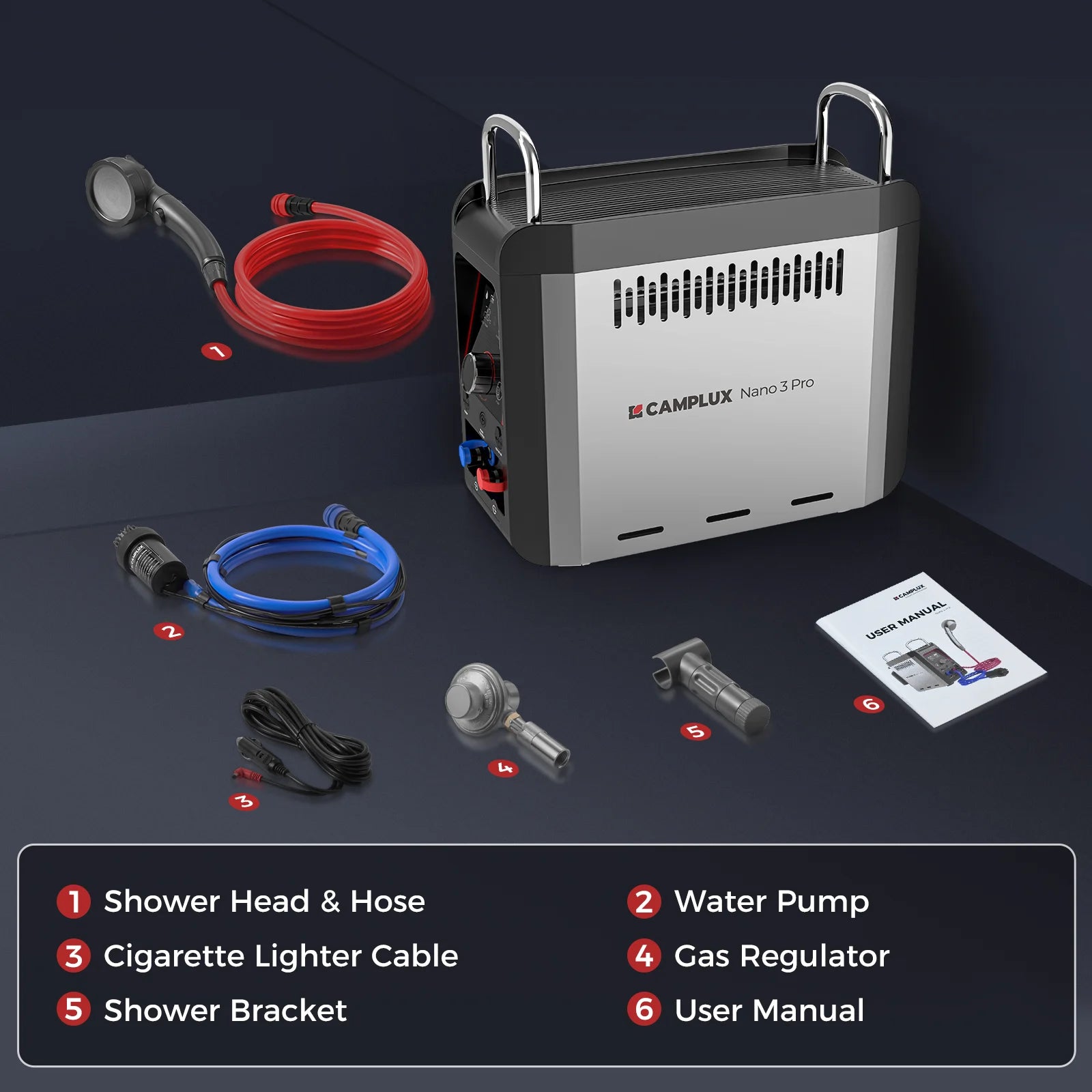 complete accessory kit of camplux nano 3 pro heater