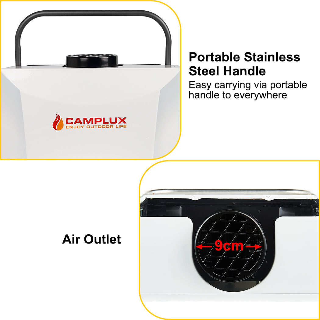 8 Liter Camplux Portable Water Heater with 6L Pump Pack